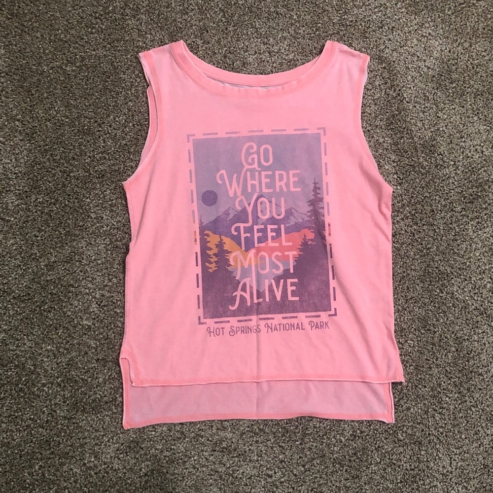 Pink Graphic Tank Top